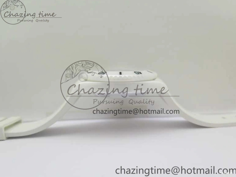 40mm 5GF Best Green Dial White Edition Submariner Strap White Ceramic Rubber SA3135 on 0209